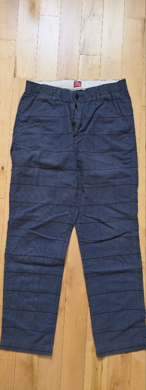 Men's Levi's XX Chino EZ Blue Plaid Casual Pants